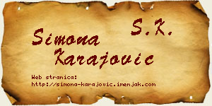Simona Karajović vizit kartica